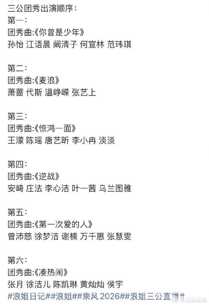浪姐三公预测浪姐三公排名预测浪姐三公预测