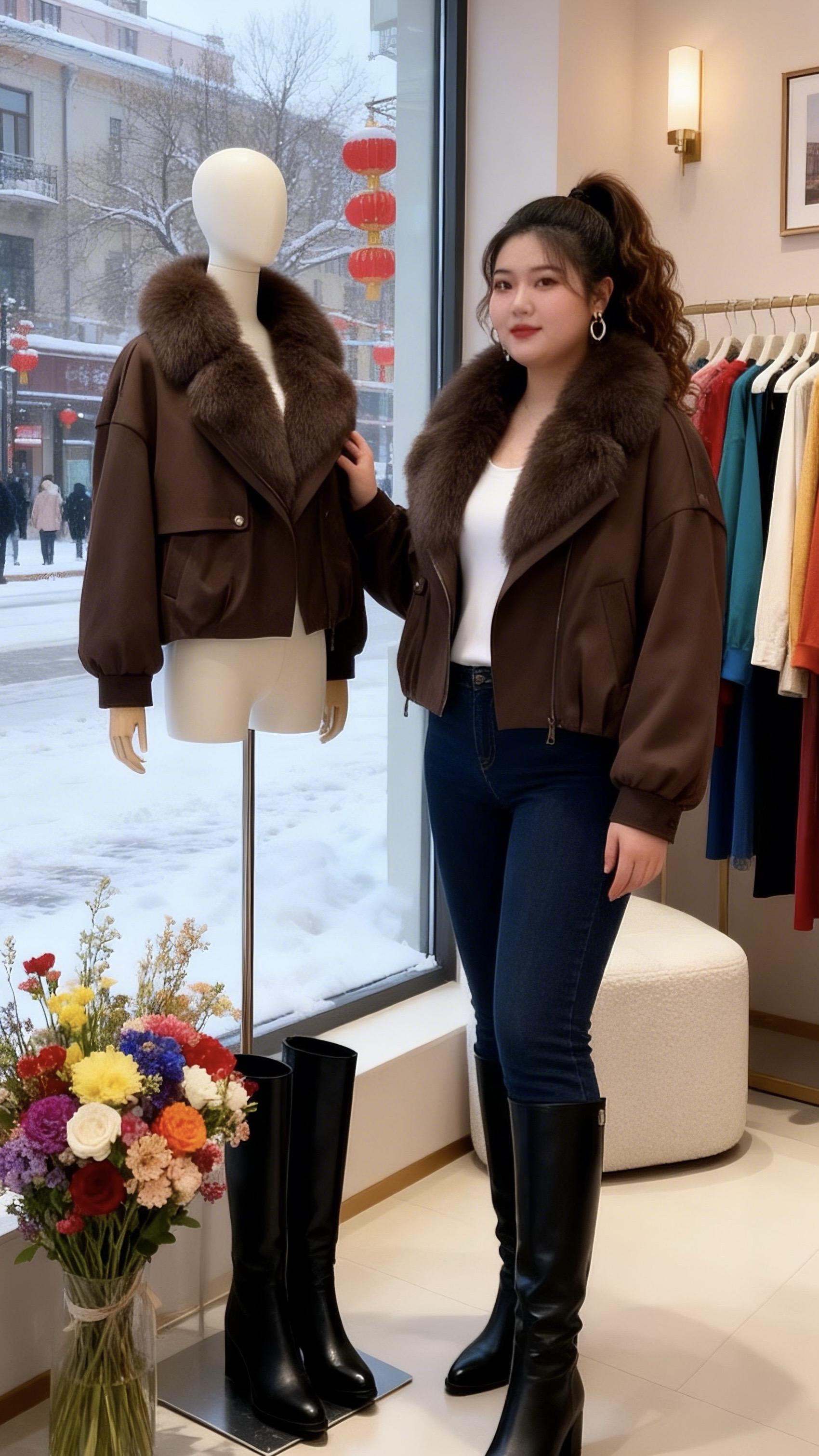 秋冬穿搭 外套穿搭 大码女装遮肉显瘦保暖又好看