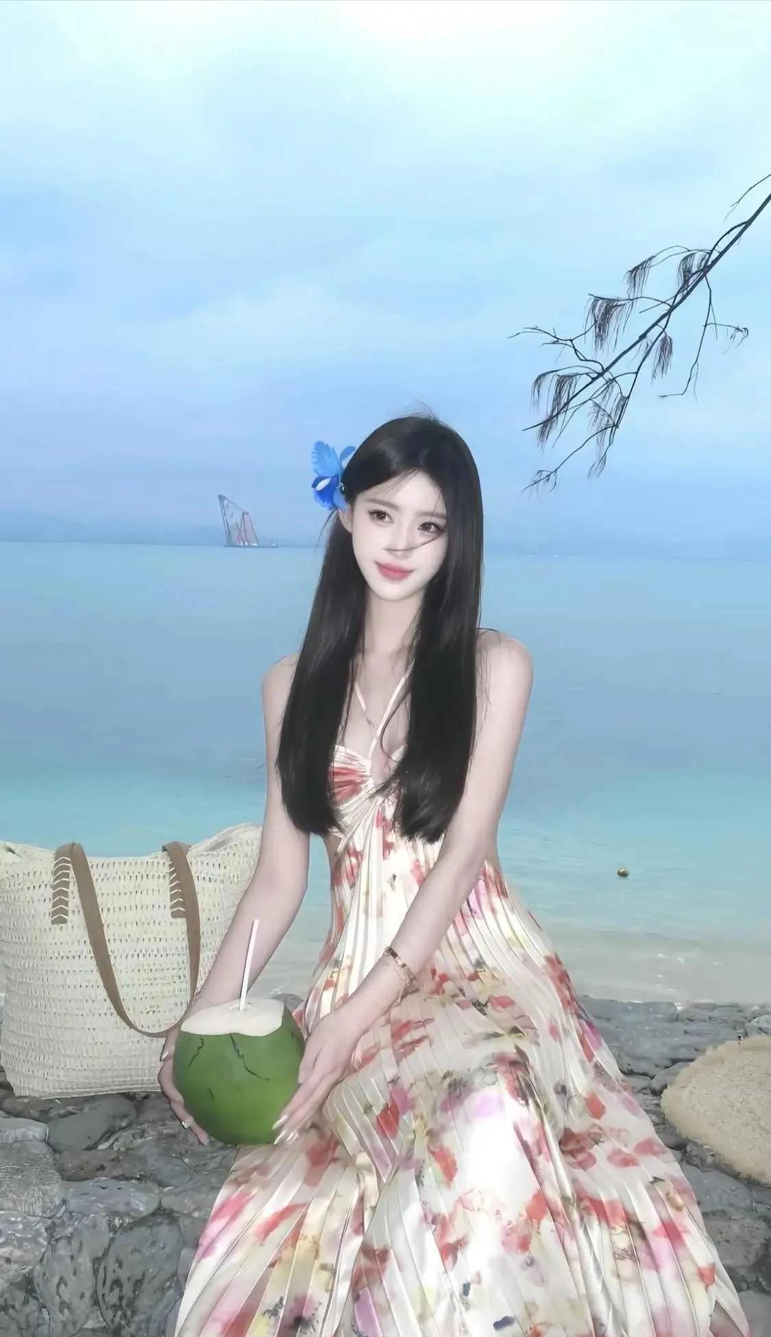 海边很美，但你却比海景更美！