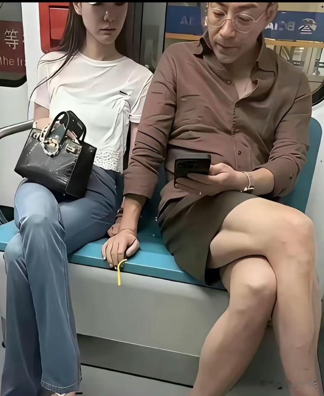 马筱梅手上的包很亮眼，汪小菲的穿搭也挺精致。不少人疑惑：都这个身家了，为啥不坐专