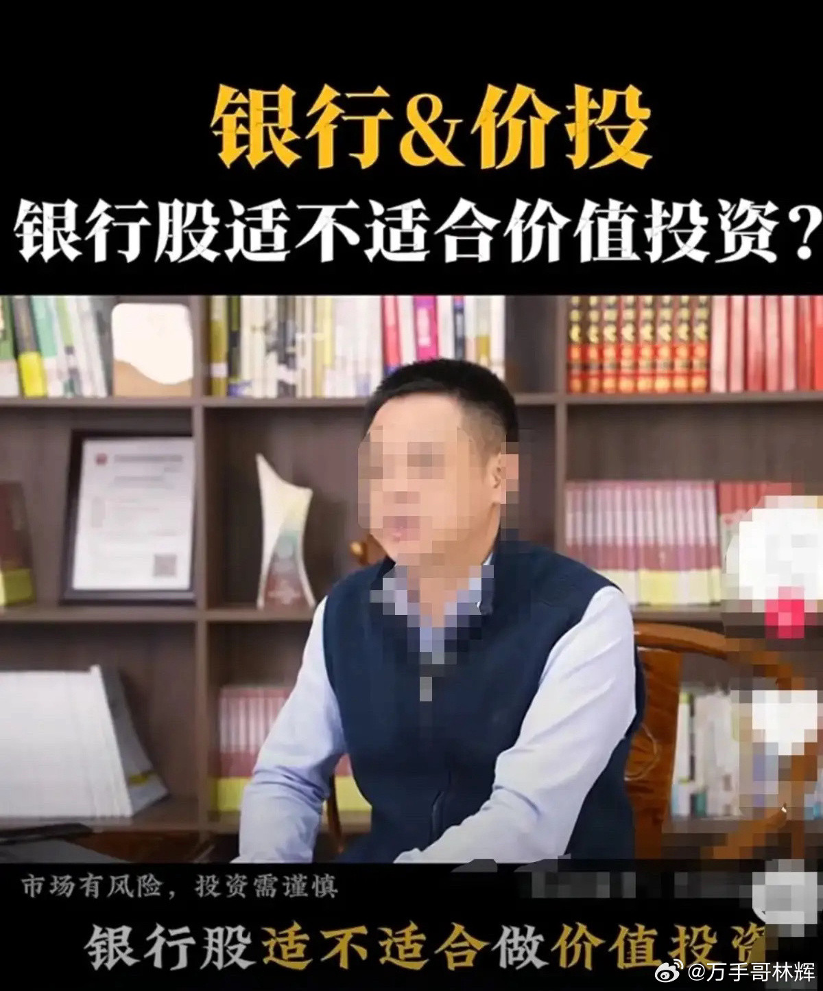 每个大佬包括经济学家对银行股的观点都不一样。林园：中国的银行股