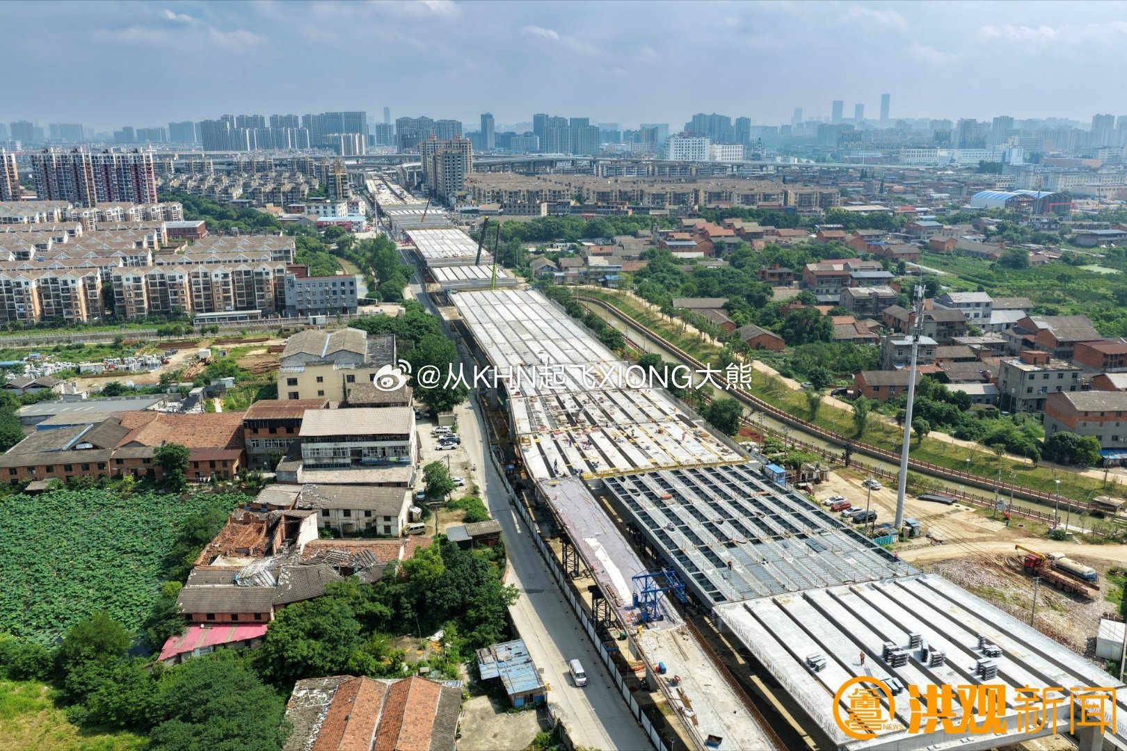 【英雄城交通•道路|最新！高新大道快速化改造工程高架桥架设快速推进】南昌稳中