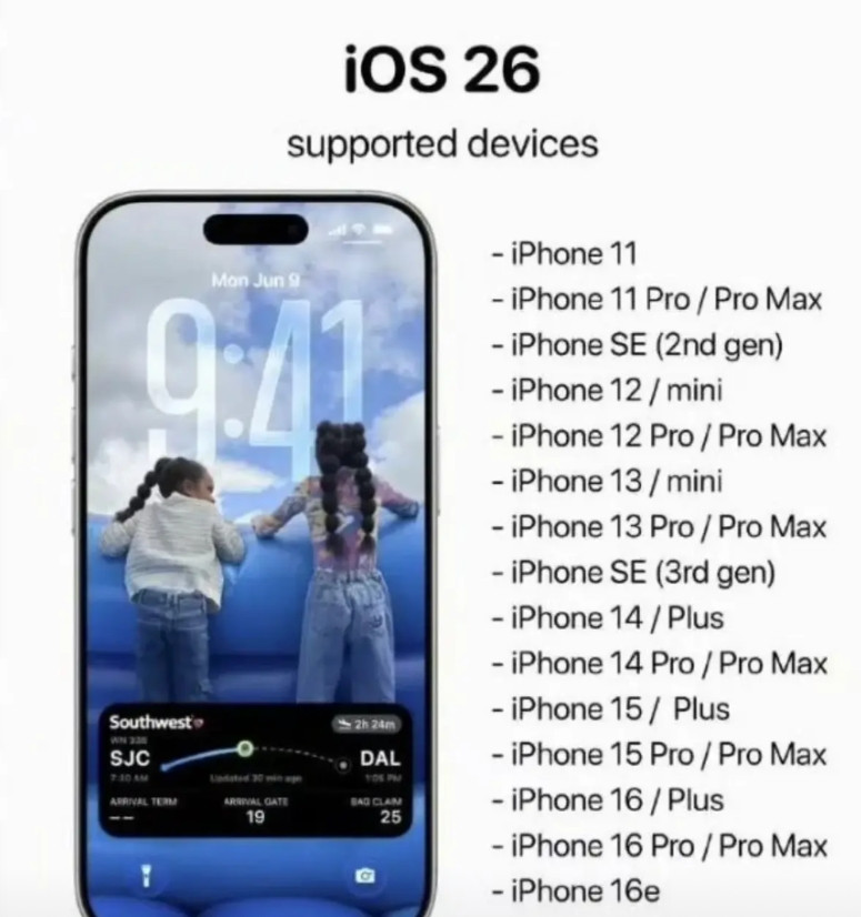 iOS26放弃了老机型，老用户：感谢库克不升之恩。iOS26的升级名单里，没有