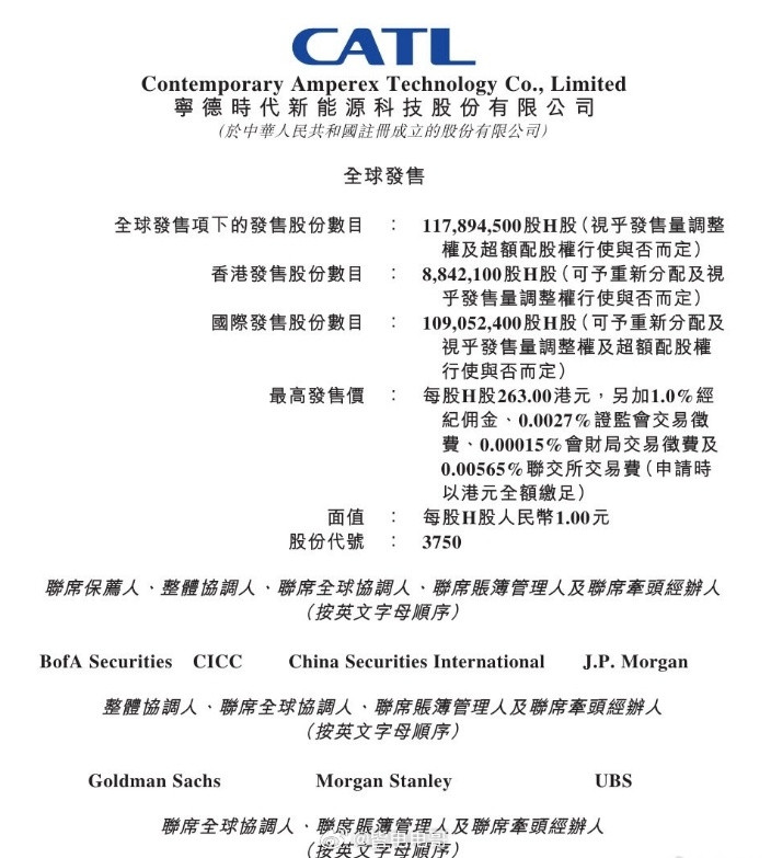 今年最大的IPO来了，目前宁德时代已经获机构下单超500亿美金，折合约3902亿