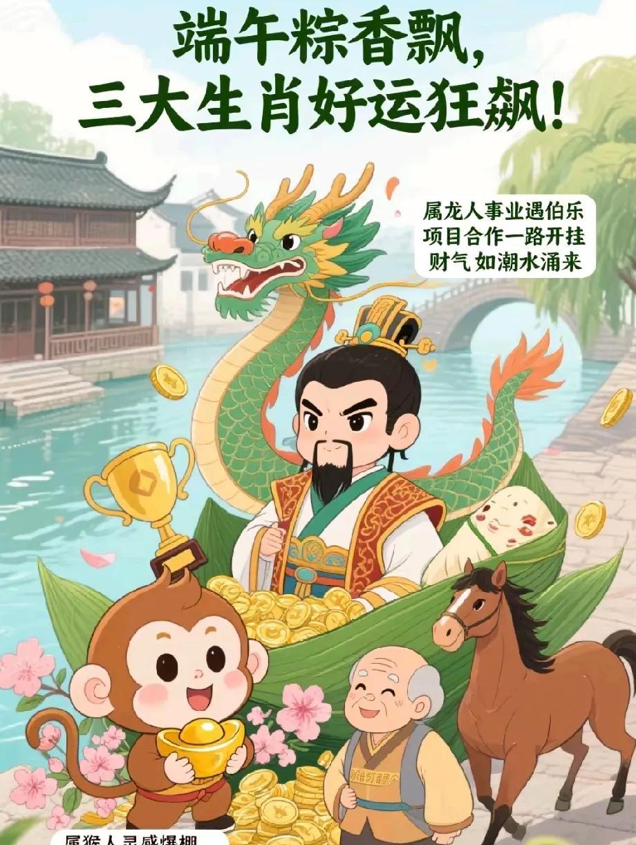 端午粽香飘，三大生肖好运狂飙！！！属龙人事业遇伯乐，项目合作一路开挂，财气如潮