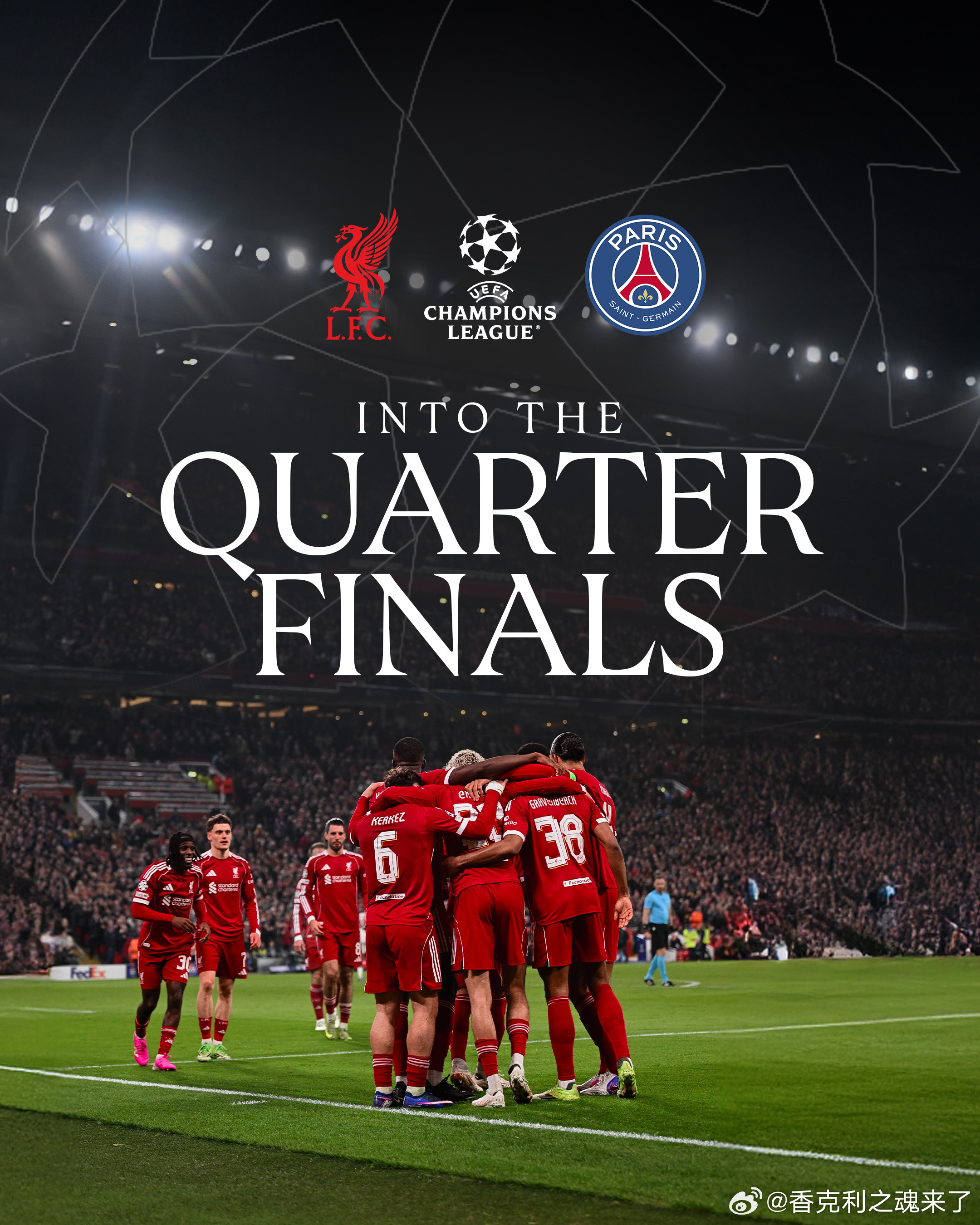 利物浦与巴黎即将第三次在欧战淘汰赛交手，此前两次都是巴黎晋级。利物浦利物浦与巴