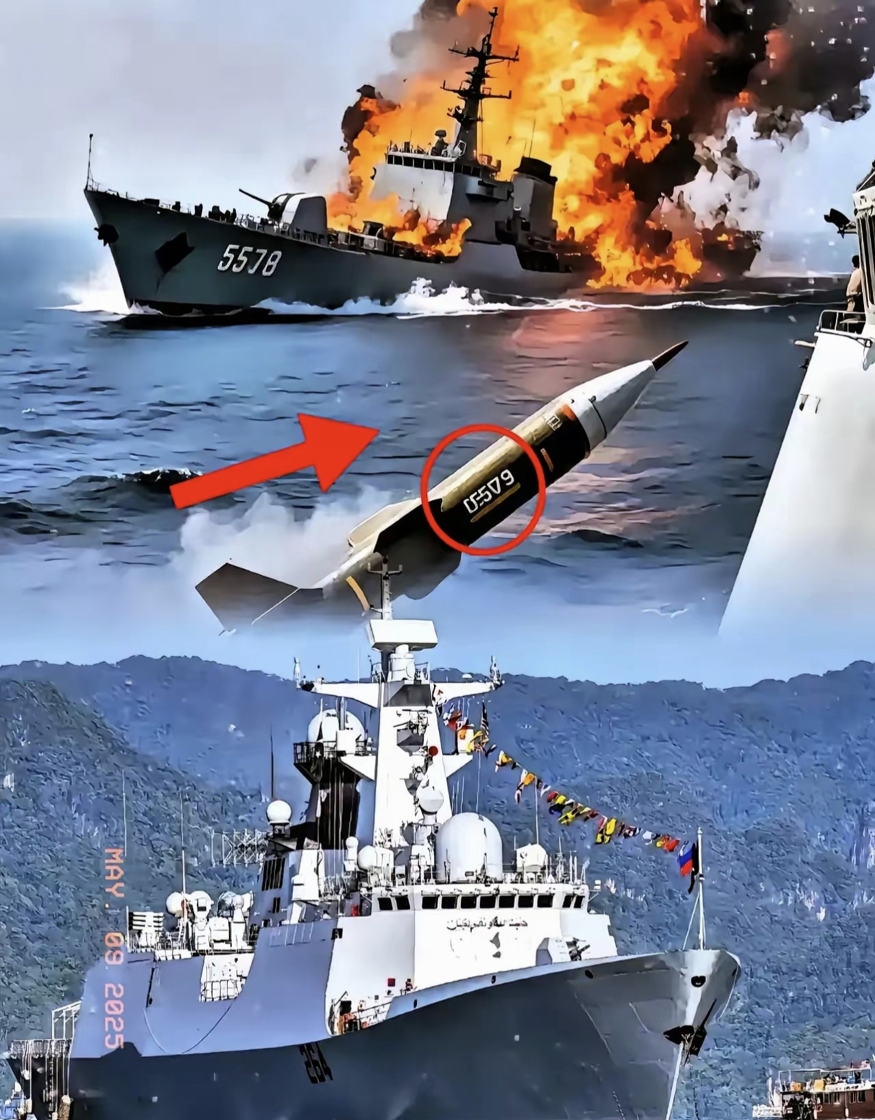 快报！快报！​5月9日凌晨，印度海军在阿拉伯海对巴基斯坦多个目标发射导弹，印度方面称这是对巴基斯坦使