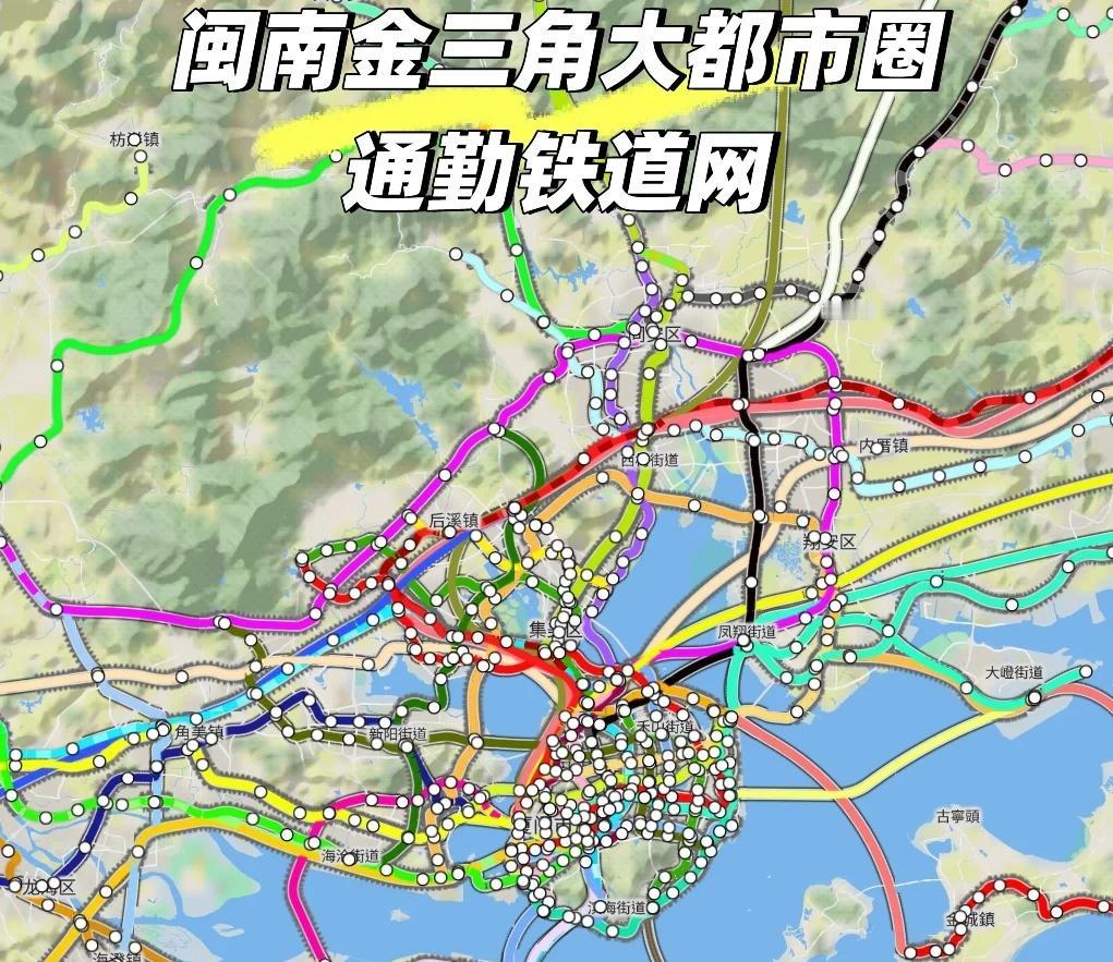 闽南大都市圈通勤铁道网线路图完成【架空】城市交通规划轨道交通交通火车架