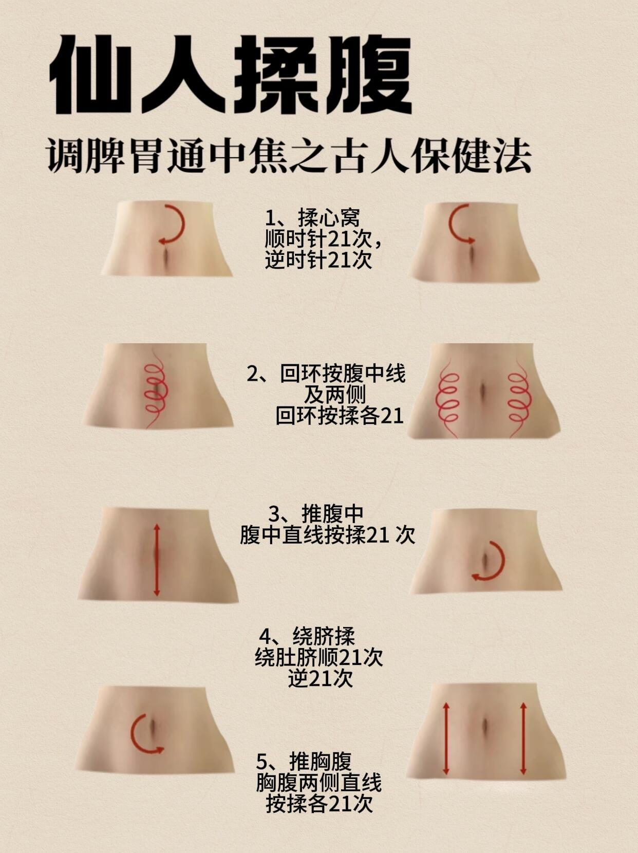 「仙人揉腹」10分钟,养好脾胃,揉腹什么时间都可以做!