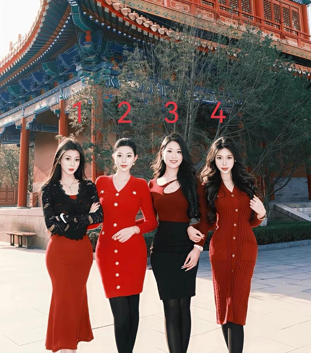 这四位女生站一块儿，要是拿来相亲，估计不少人都看花眼。各有各的气质，长相身材都很