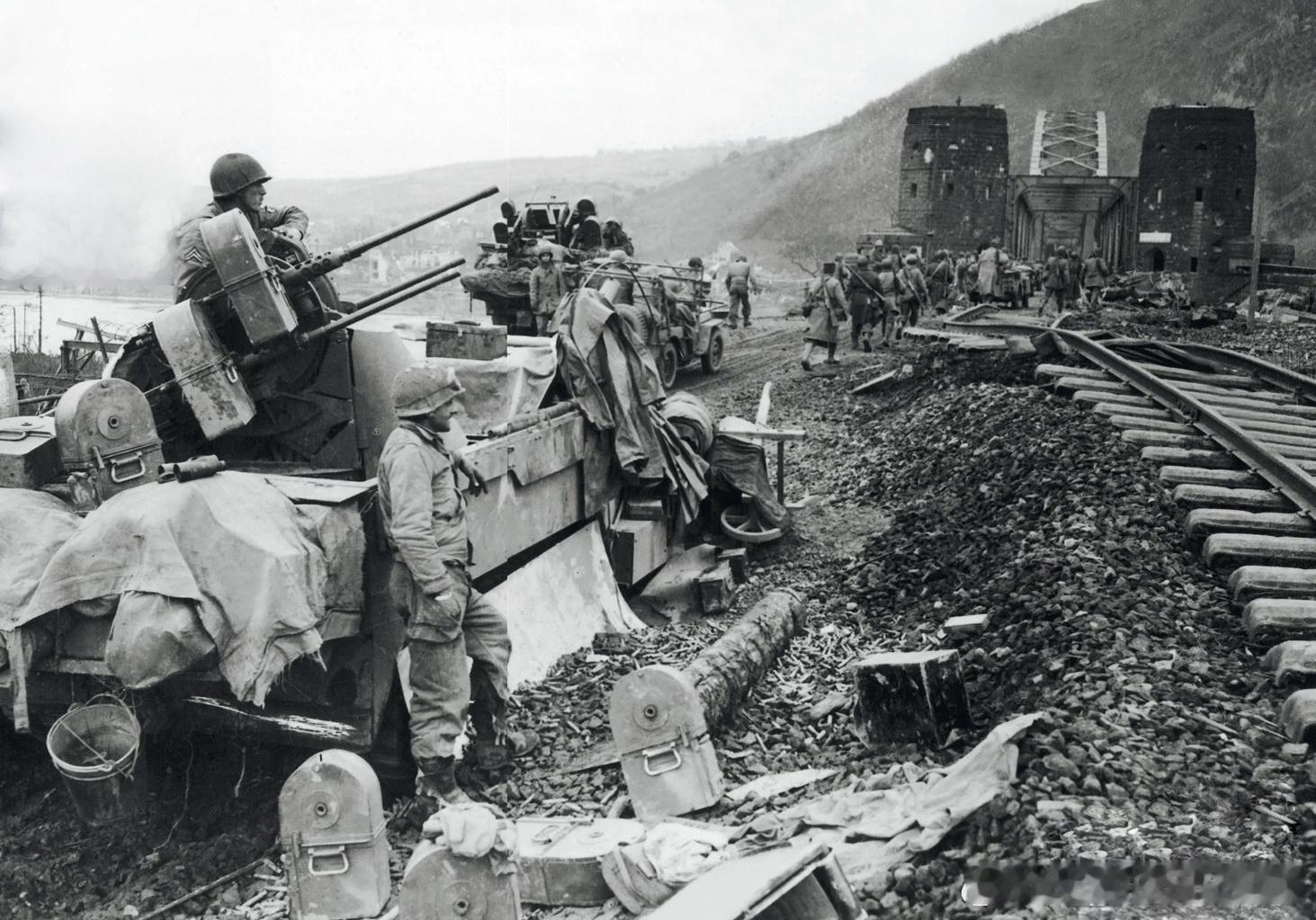 1945年3月盟军1个高炮连守卫雷马根大桥西岸军事历史全触达