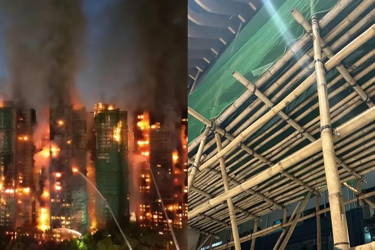 我去香港打工的表叔跟我说现在情况不太乐观因为整栋楼维修，所以外面搭满了竹棚，