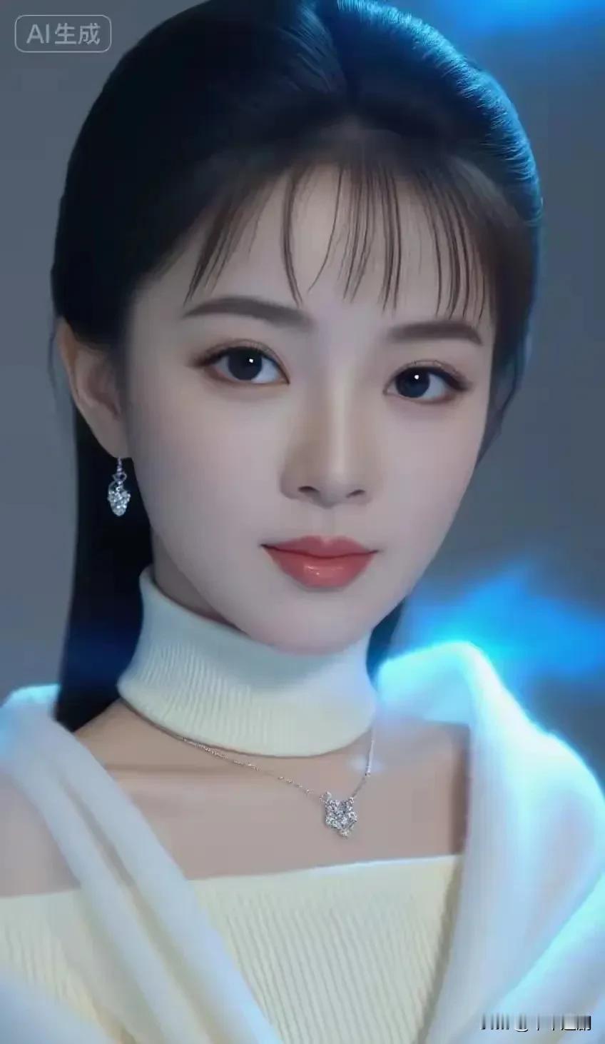 女人最美是气质还是最美的是善良?奶白针织裹着柔雾感，碎钻饰件随光影轻闪，连冷调