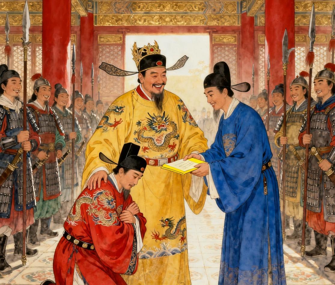朱元璋派锦衣卫去查沈万三，回报称沈万三家里吃饭的碗、筷子都是金子做的，库房里的银