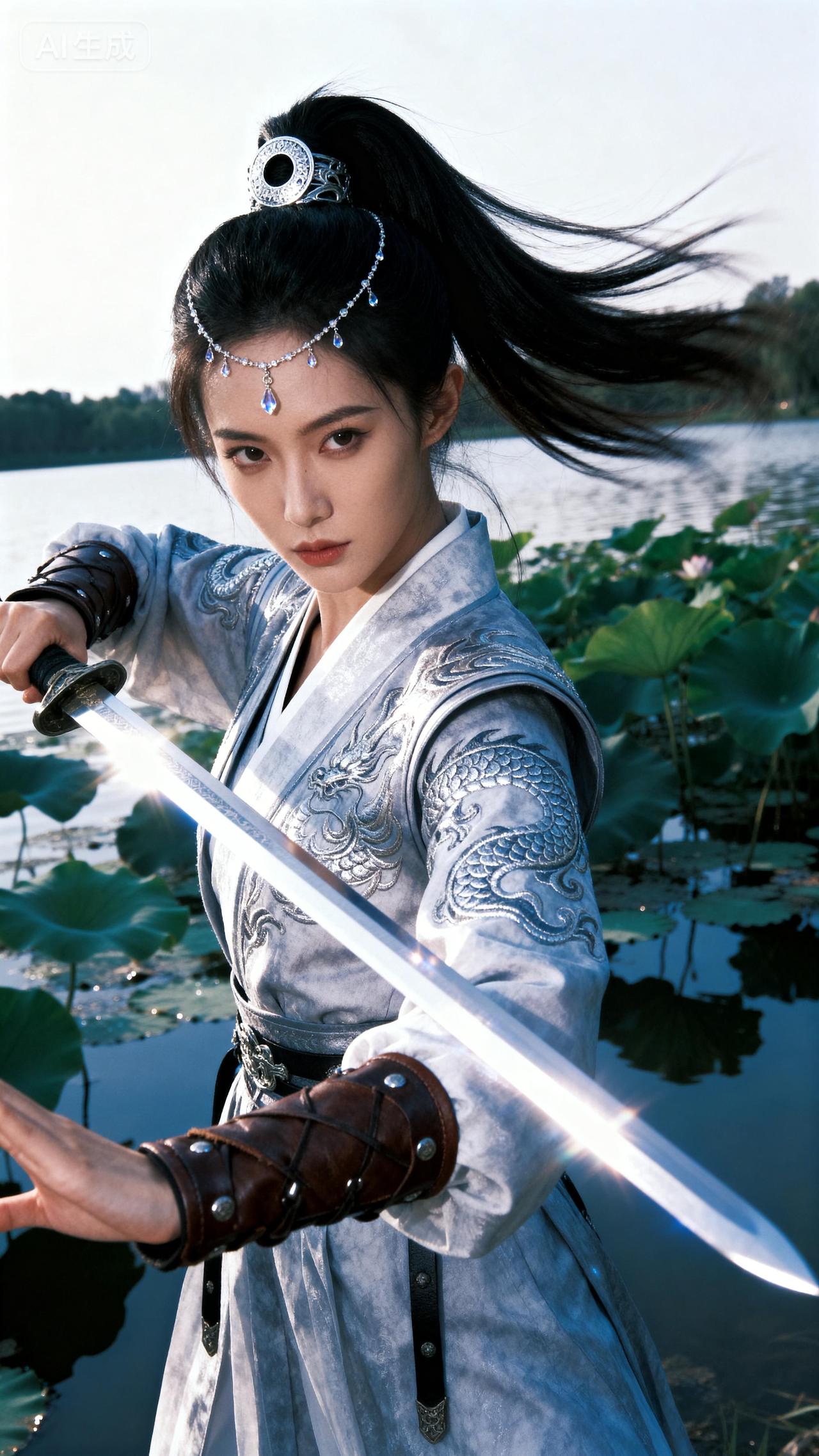 女侠好身手。女神壁纸