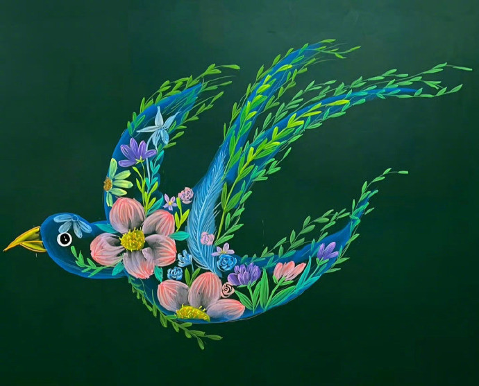“粉笔画里的花花草草…”​​​