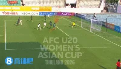 U20女足亚洲杯第二场，中国女足狂攻但效率不高，下半场终于取得进球，曾雨佳助攻余