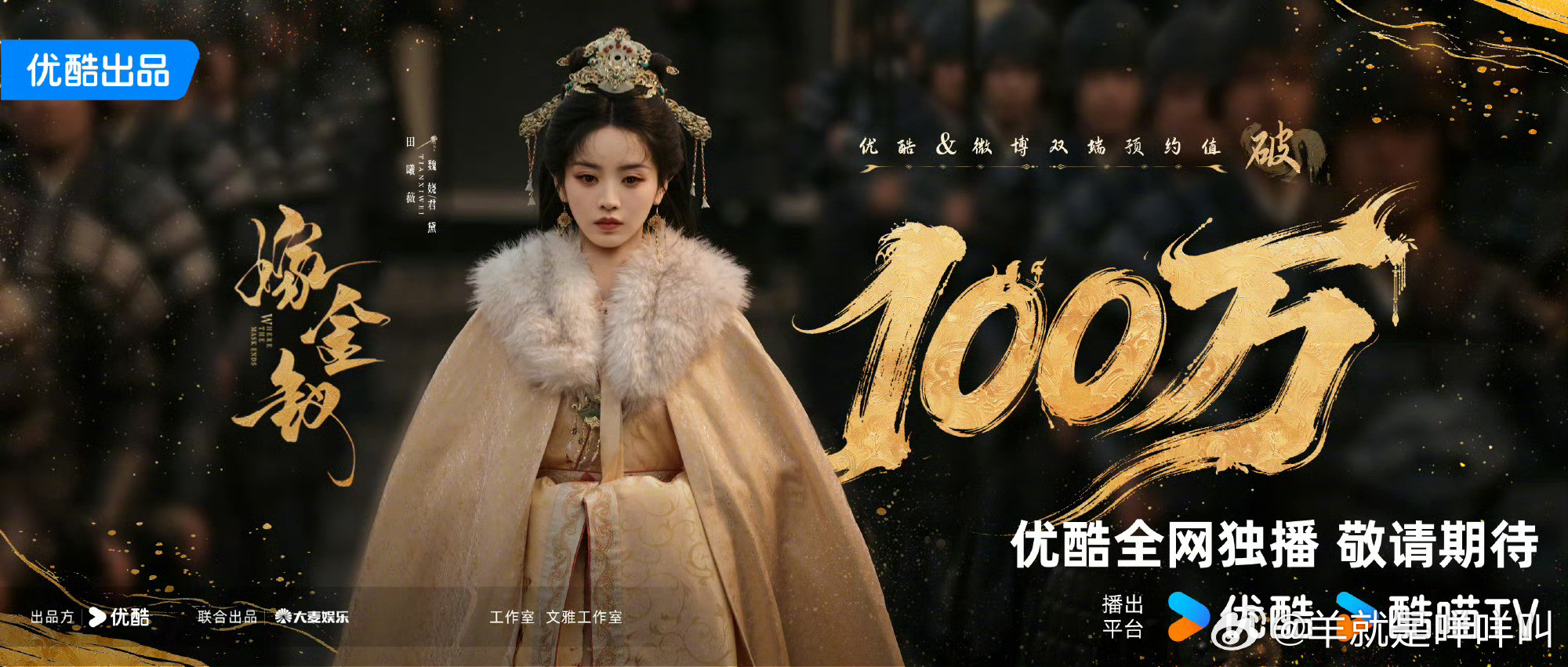 嫁金钗预约量破100万卧槽田曦薇一番大女主戏《嫁金钗》预约破100万啦🔥