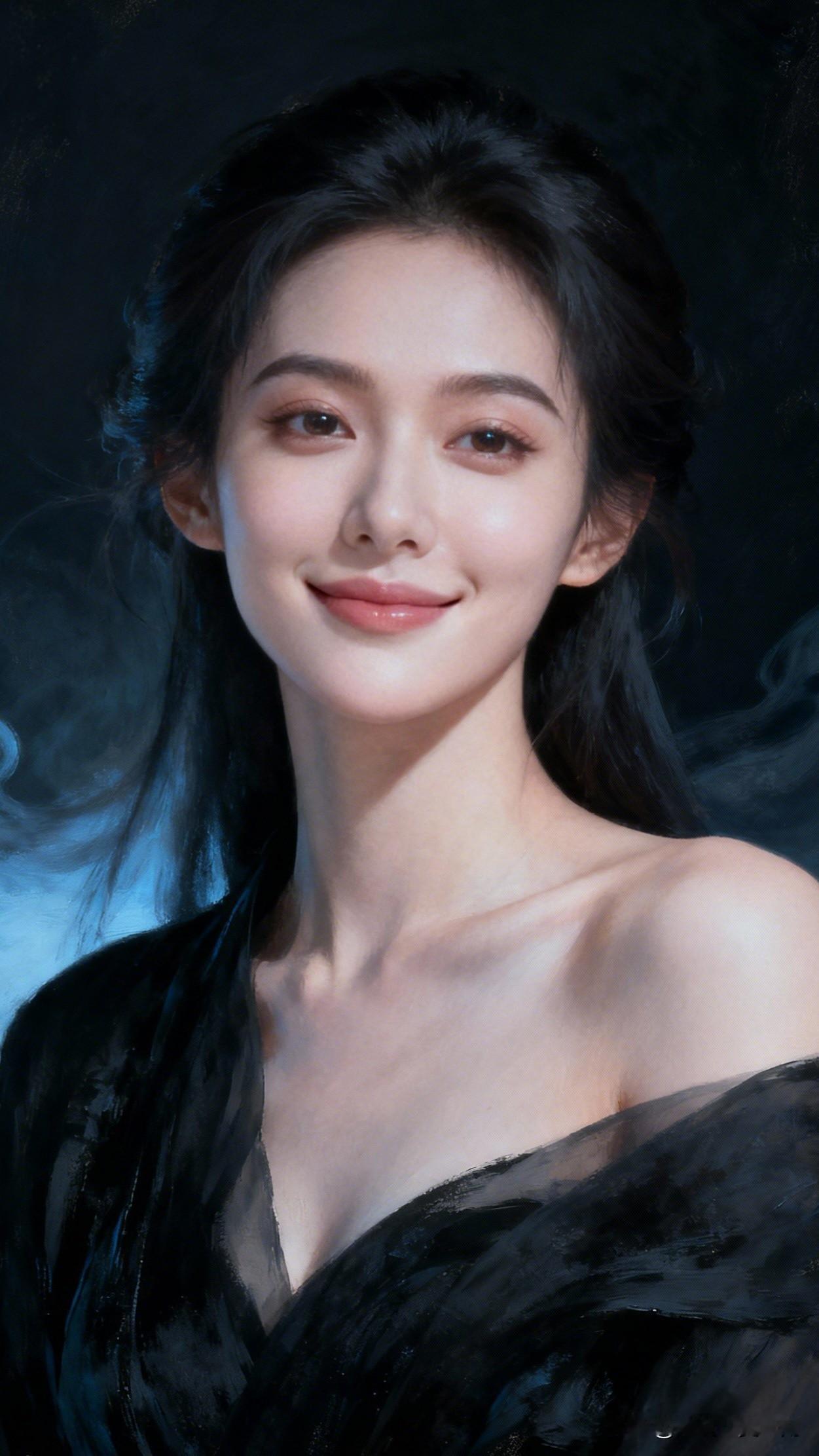 笑靥如花，倾国倾城。最美的女人在你心中是什么样黑发红唇，优雅迷人，一抹微笑，惊