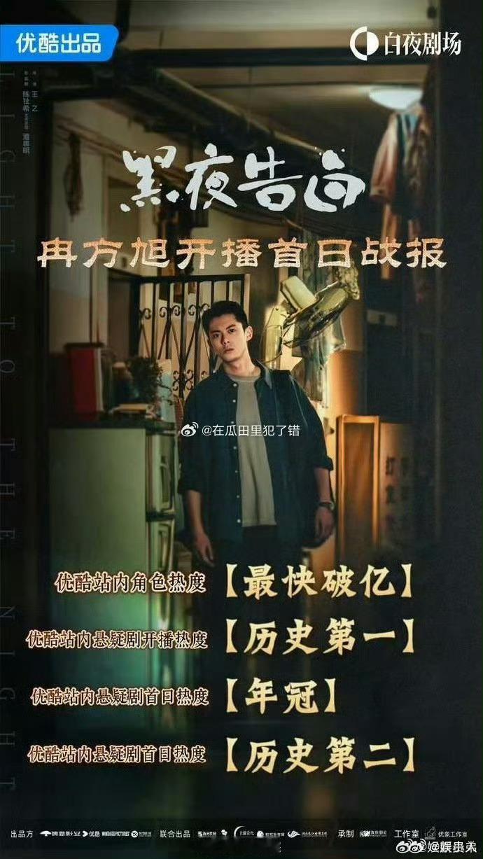 王鹤棣黑夜告白角色热度破亿王鹤棣新剧角色热度站内最快破亿王鹤棣新剧黑夜告白角色