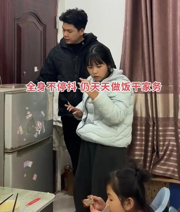小伙娶脑瘫女孩为妻，她全身颤抖却每天主动做饭。一广西icon小伙迎娶了一位25