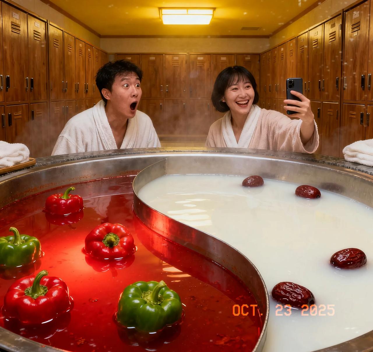 东北澡堂太会整活了!真人版“鸳鸯锅”把我看懵了家人们谁懂啊!东北又整出新活