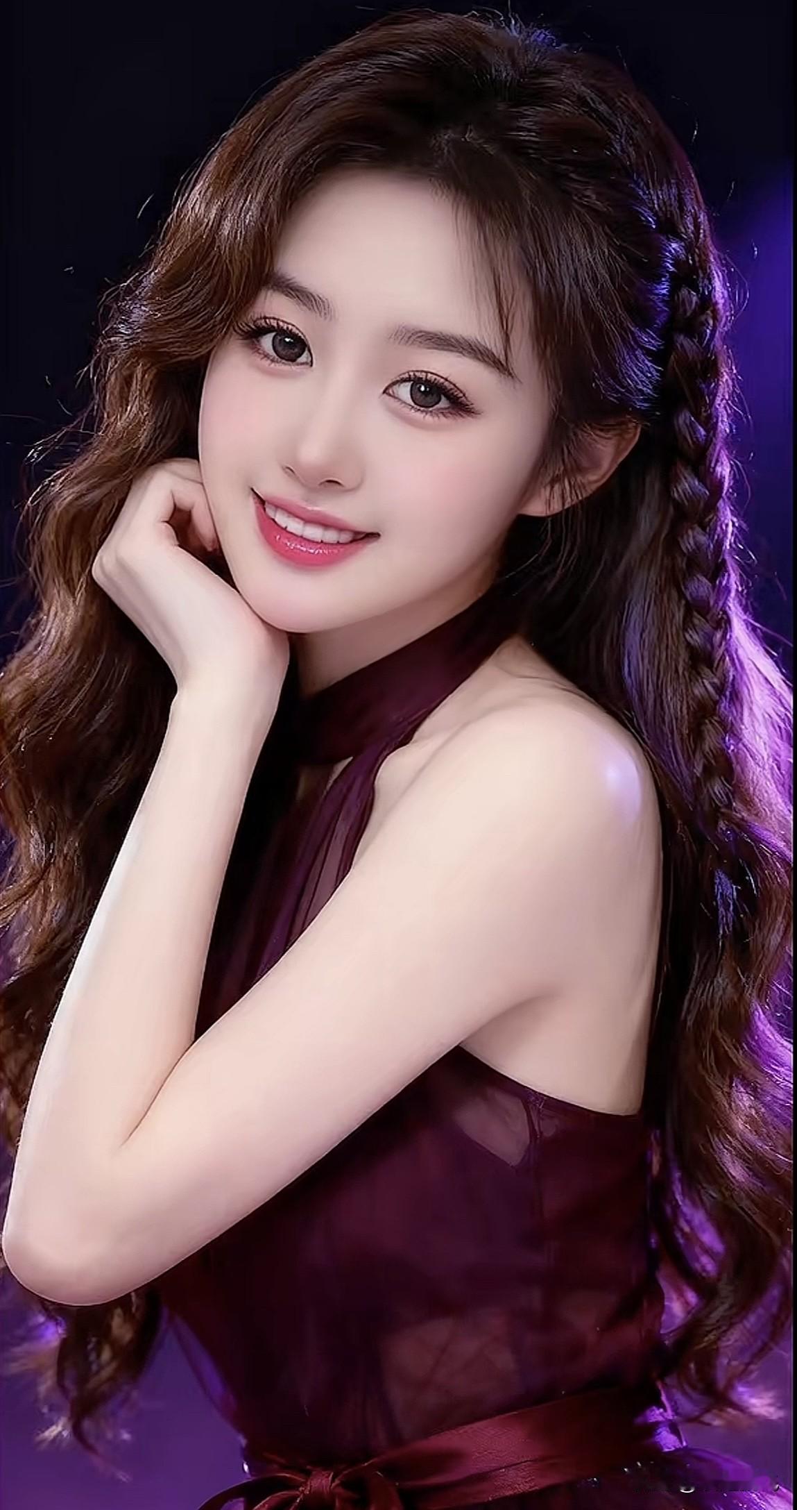 紫衣美人笑，倾国倾城姿。紫衣佳人写真紫裘美人图紫调美人照紫衿美人紫调美人