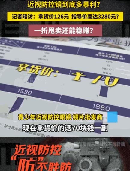 这也太暴利了！6月15日金羊网报道，江苏暗访撕开惊人价签：一副标价3280元的“