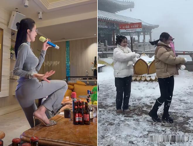 同样都是唱歌跳舞的女人，我还是喜欢右边