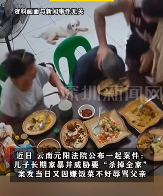 “别把人逼急了！”6月30日报道，云南，一男子经常家暴恐吓家人，他嫌父亲做的饭难