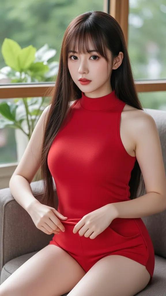 红衣女孩女人长的漂亮重要还是活的漂亮重要身边的女生大多数是留长发吗?