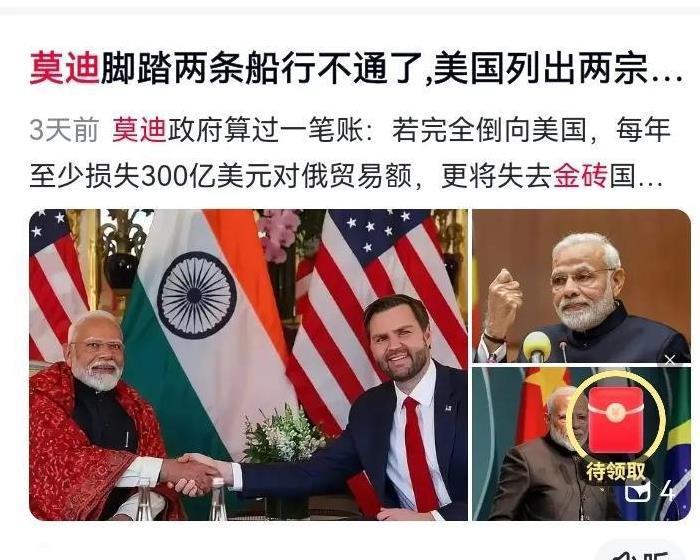 据网络消息，不是印度想退“金砖”，而是卢比奥逼印度“退金砖”，保护美元霸权。