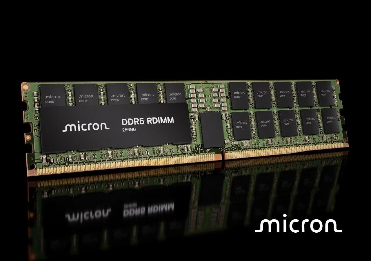 【美光送样256GBDDR5服务器内存】日前，美光宣布已经向核心服务器生态系统