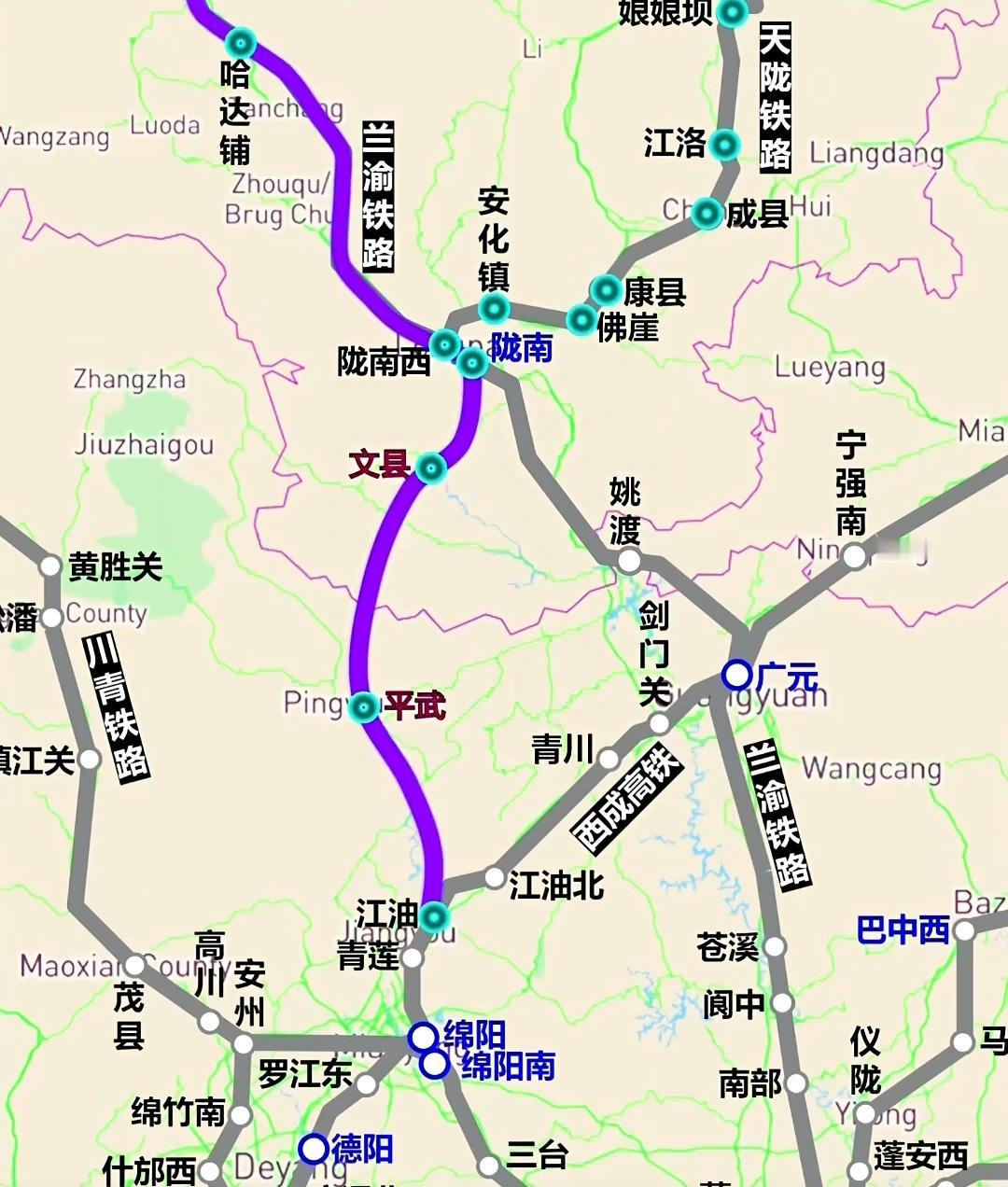 修建陇南至绵阳铁路，可以说是把兰渝铁路和川青铁路有效结合起来，而且修建的里程并不