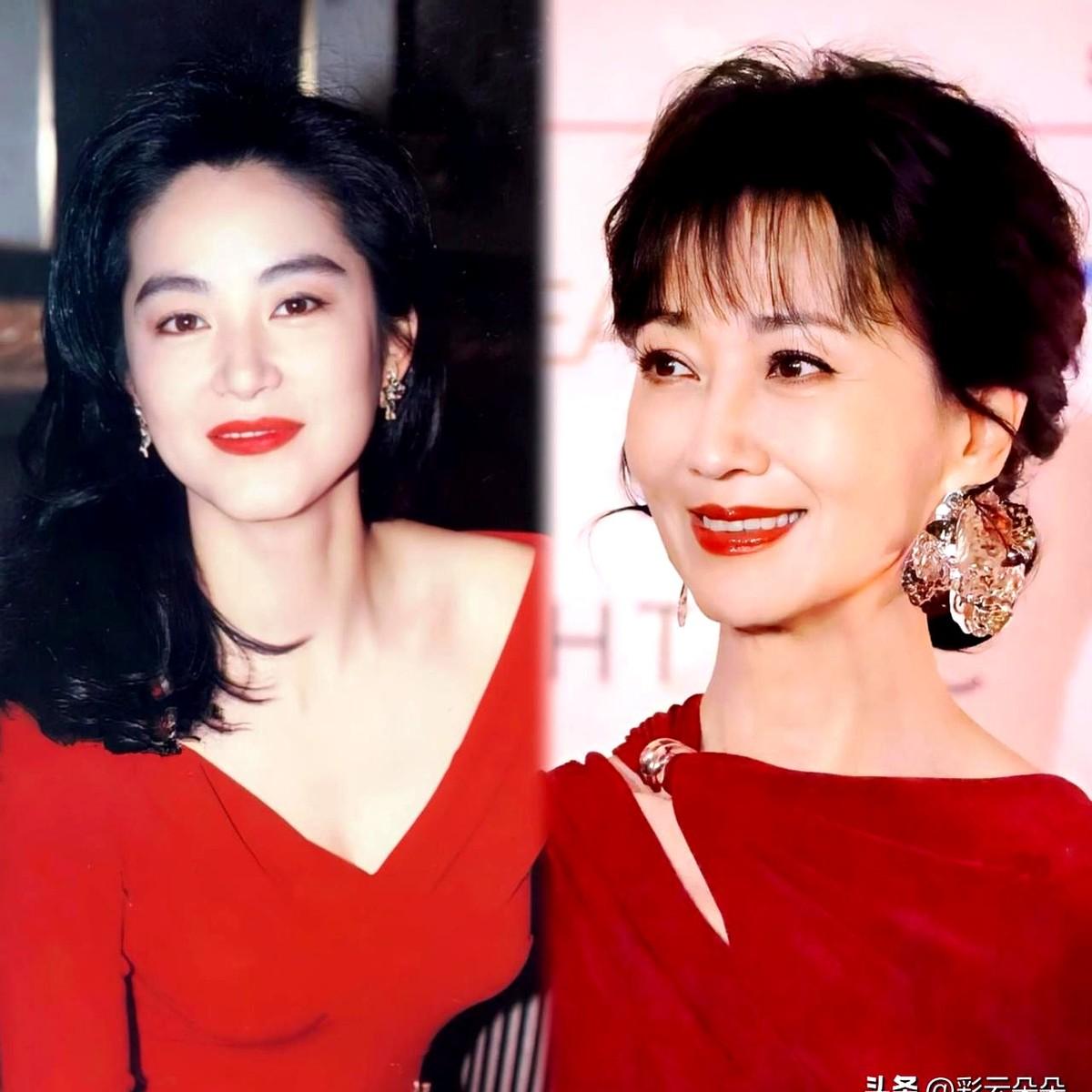 都说女明星单看个个是仙女，一合影就露馅了。1982年，29岁的赵雅芝和30岁