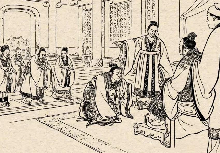 后主刘禅得知邓艾攻下绵竹，诸葛瞻父子阵亡，急召文武商议如何应对。光禄大夫谯周力主