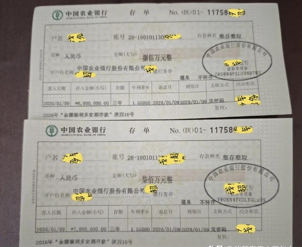 手握1500万存款，靠利息能不能彻底躺平？最近有位网友晒出自己在农业银行办理的两
