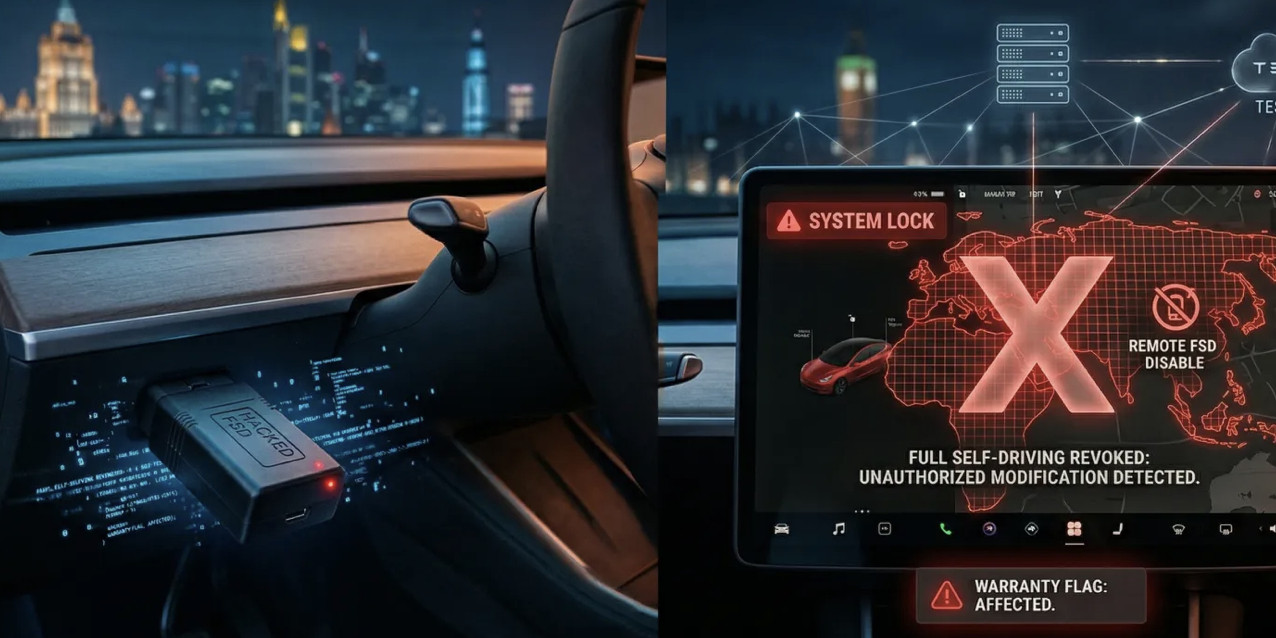 特斯拉严厉打击黑客破解FSD由于FSD在很多地区未获批，所以黑客市场滋生了一门生