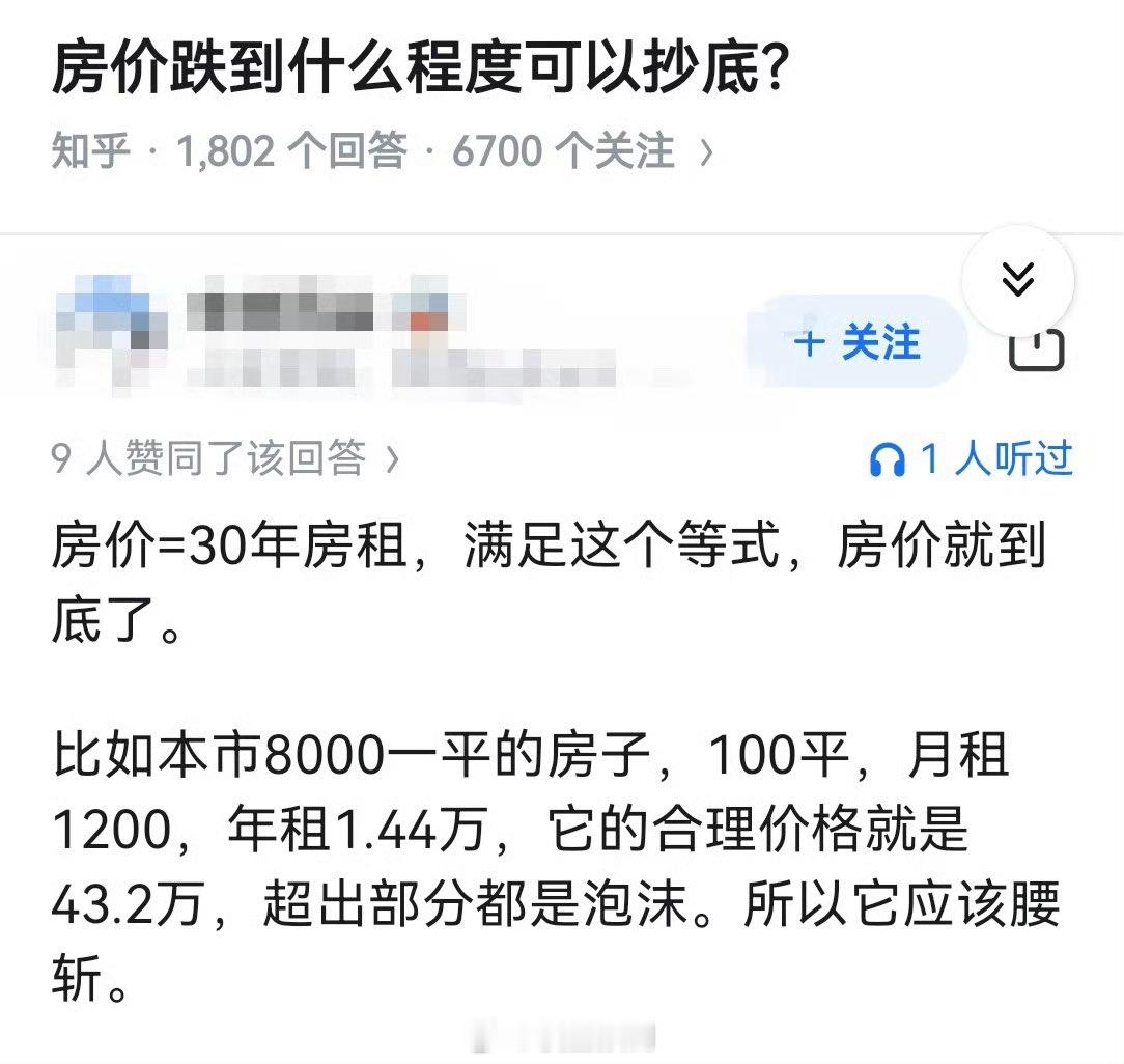 房价跌倒什么程度可以抄底​​​