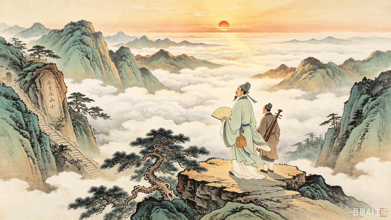 清朝乾隆年间，桐城名士郭延与一个友人游览泰山。山高路陡，两人爬到半山腰，已精疲