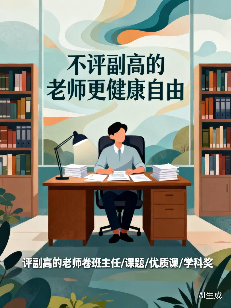 我们学校那些永远不评副高职称的老师，反而身体更加健康，精神更加自由。想要评副