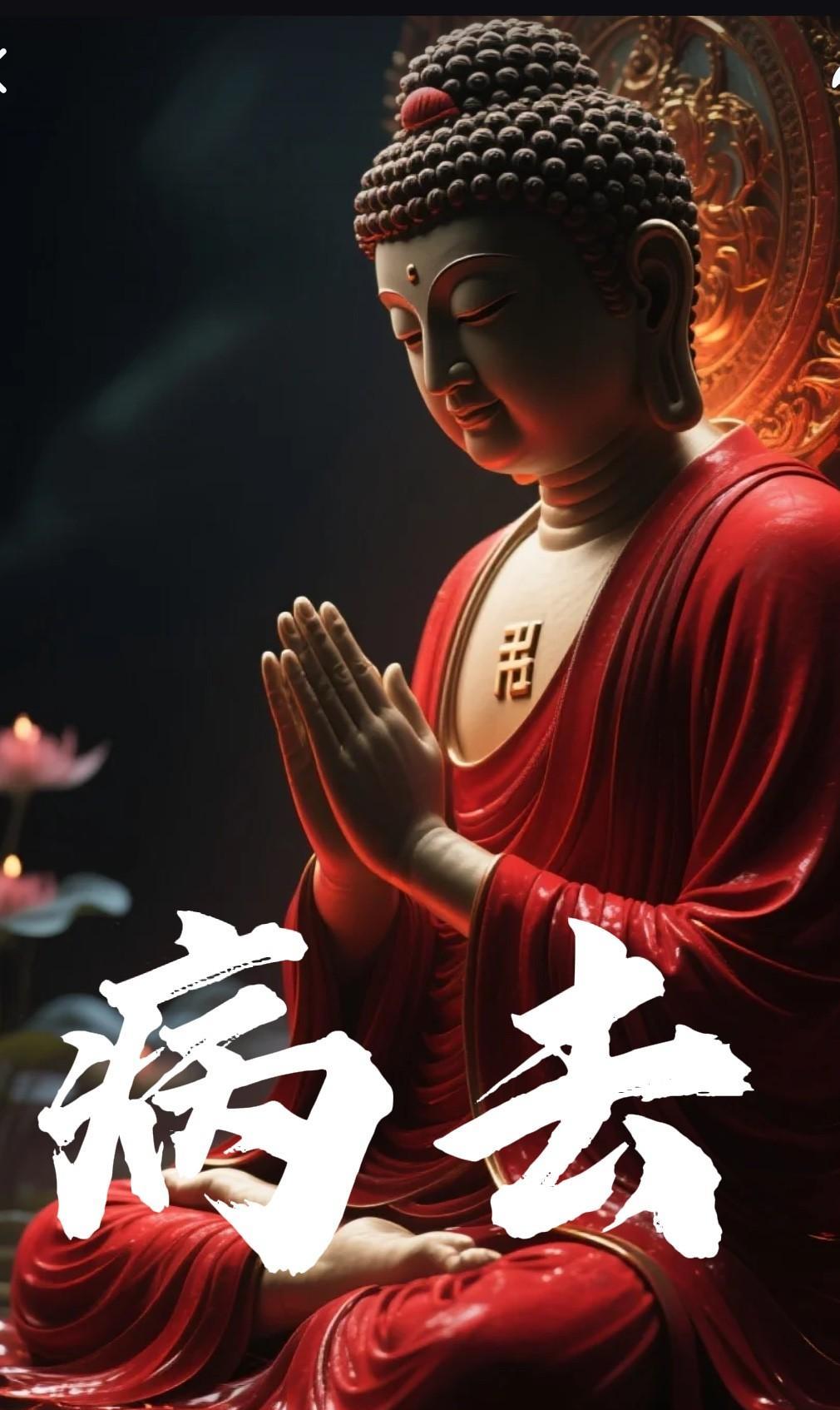 不要无视，看见红衣佛祖，你马上就走好运身体马上就好了在评论区打上“病去”！盼