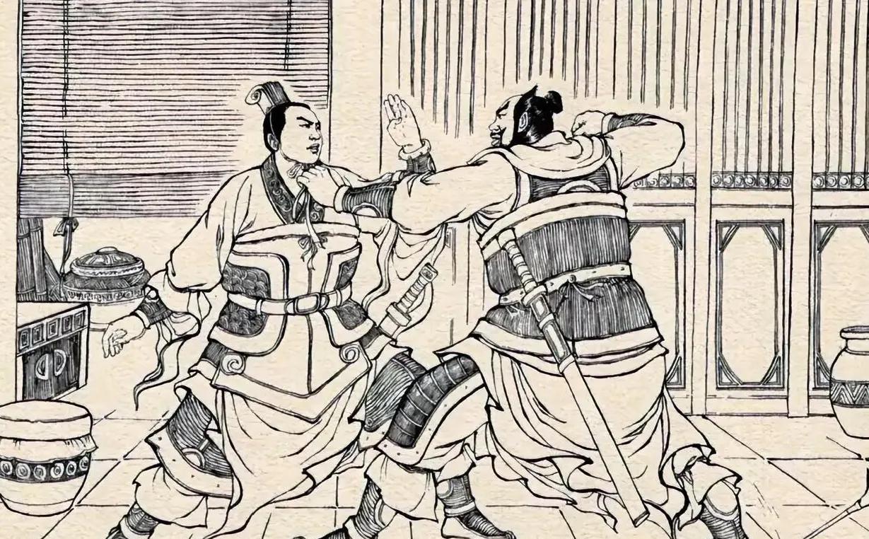 图中大汉长相虽然丑陋，但是武艺却很高，手中一口大刀有万夫不当之勇，千军万马之中亦