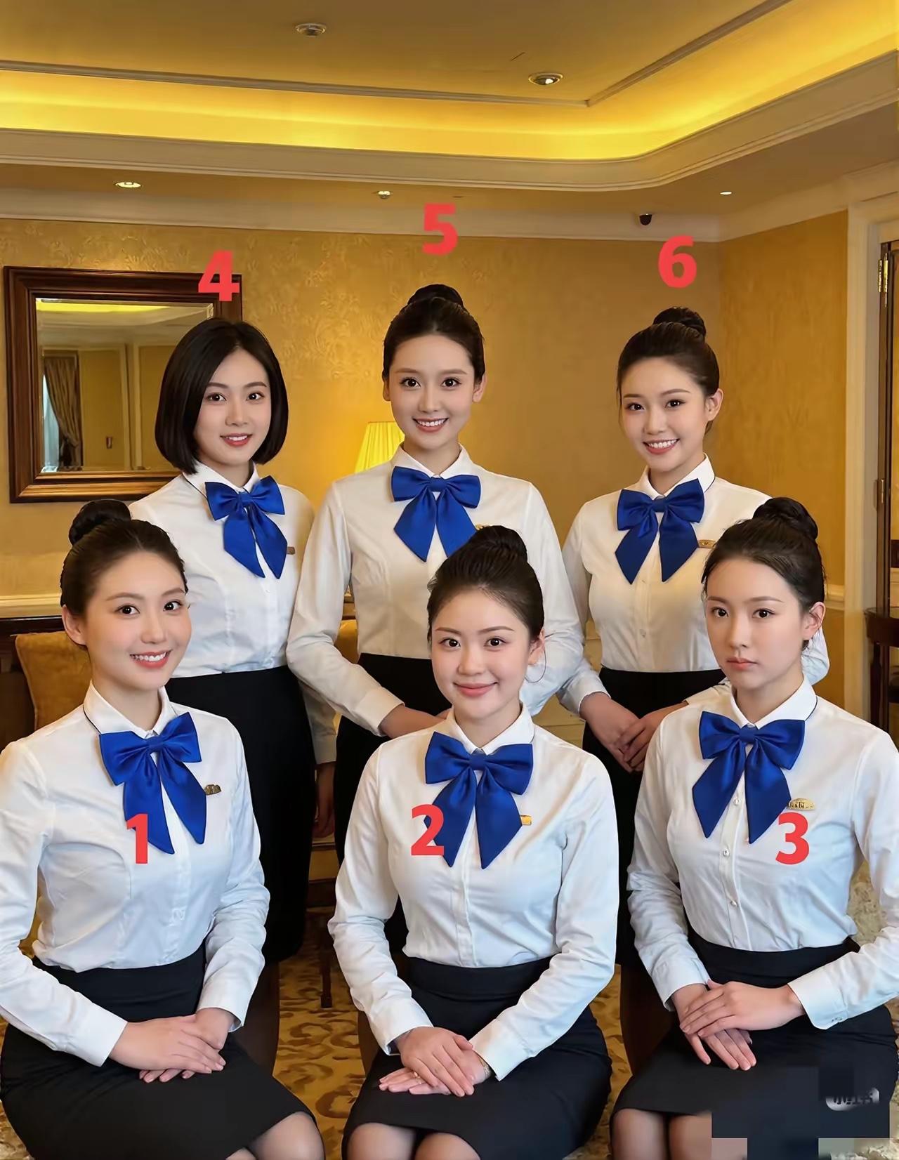 下面6个实习秘书只能转正一位，是你，你会选择留下几号？