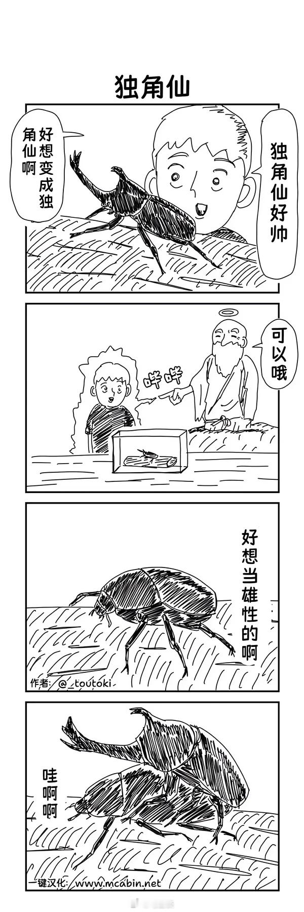 你猜雄独角仙是谁变的？很符合西方教的人设~[doge]​​​