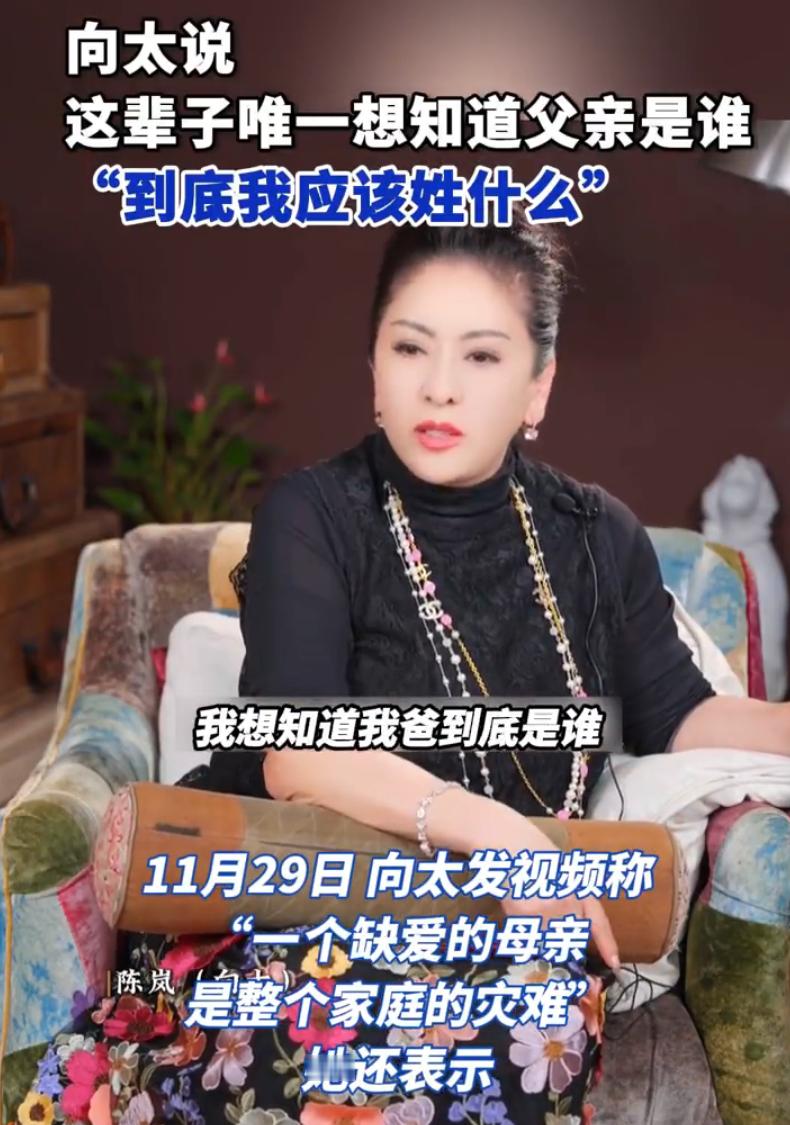 向太说这辈子唯一想知道父亲是谁如果连妈妈都不说的话，那就真的没必要再去查是谁了