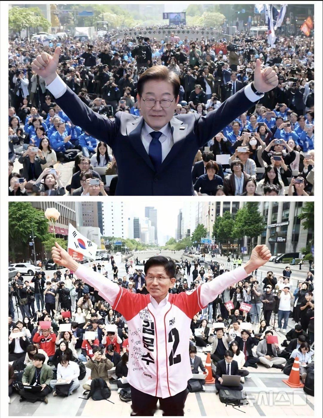韩国5名候选人竞逐总统李在明VS金文洙[捂脸哭]好惨烈的对比​​​