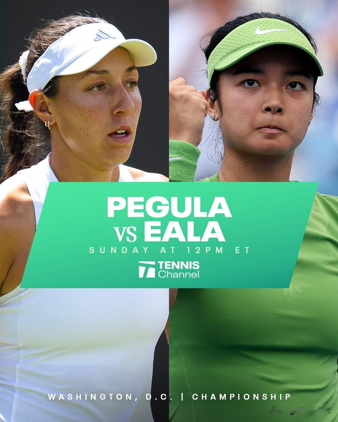 WTA500华盛顿决赛🇺🇸佩古拉6-4/1-2伊埃拉🇵🇭比赛遭到雨水