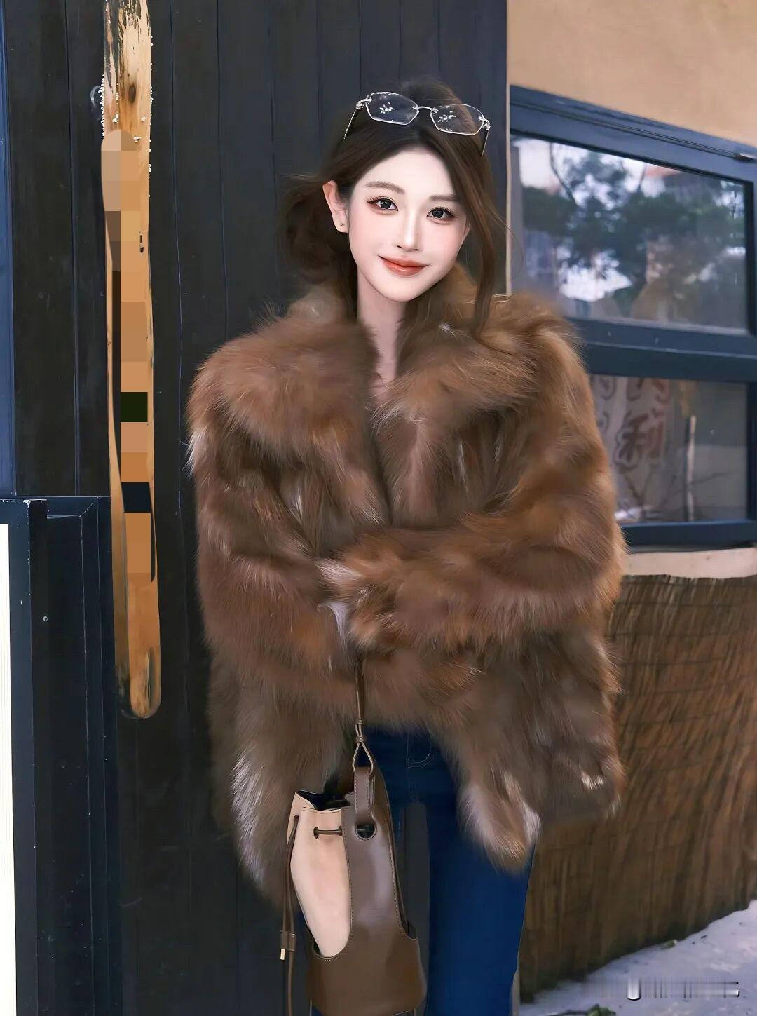 被我偷到宝！皮草搭牛仔=冬天王炸公式，复制粘贴就能赢！[比心][比心][比心][