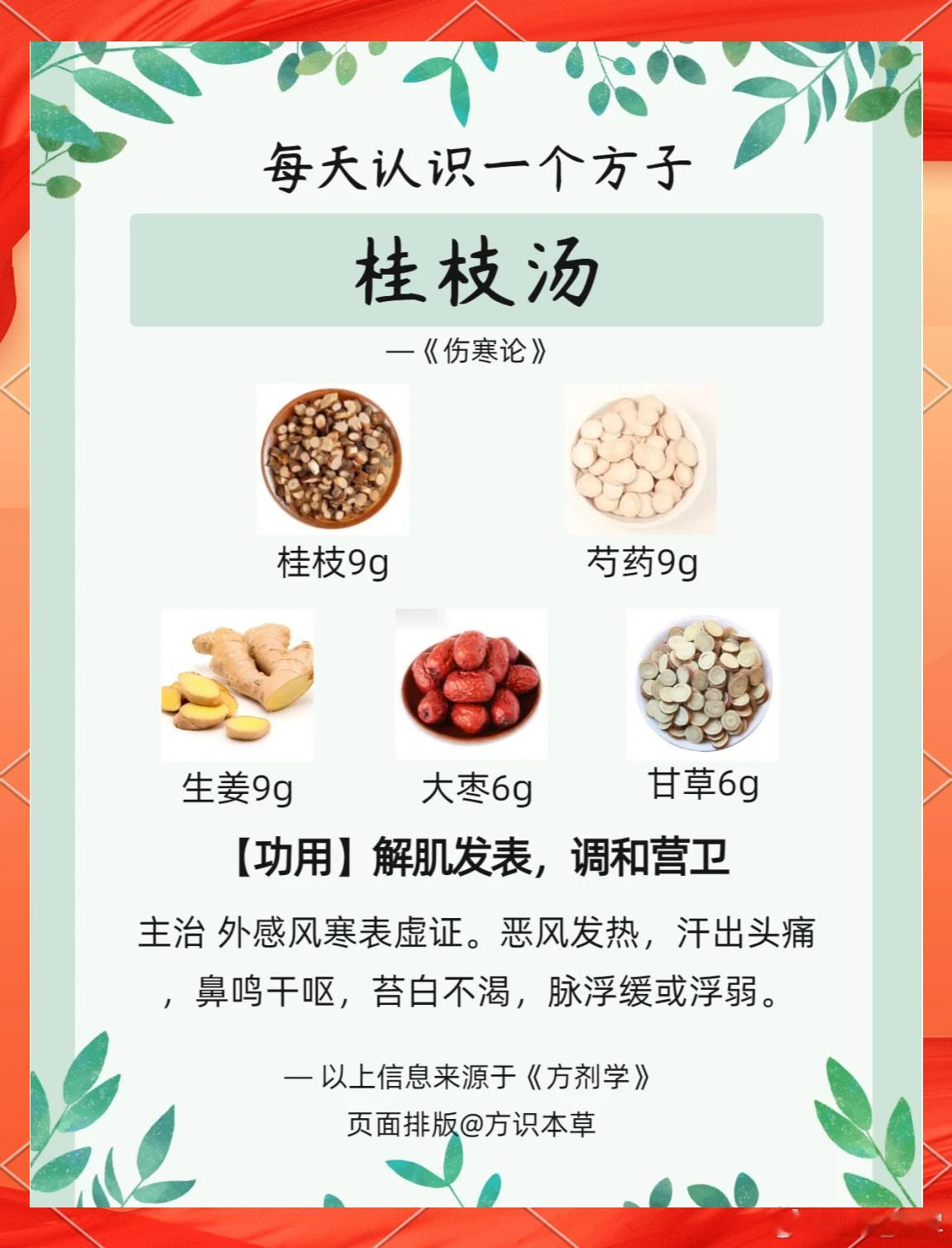 甲乙木取桂枝生姜；庚辛金取白芍；中土取甘草大枣（医易同源·方剂选药之理，承接整套